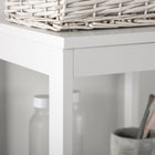 Kleankin - Armoire colonne de salle de bain étroite autoportante - blanc-Dimensions totales : 11,8 po L x 11,8 po l x 55,7 po H (30L x 30l x 141,6H cm) 