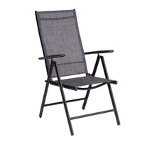 Dura Housewares - Chaise pliante San-Remo - noir - paquet de 2-Chaises pliantes 5 positions