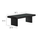 Modway - Relic Béton texturé Table basse - Noir-Finition ciment texturée