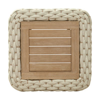 Zuo - Antul Table basse - Blanc/Naturel-Bois d’acacia peint avec finition élégante et durable