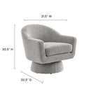 Modway - Astral Tissu Boucle Chaise pivotante - Taupe-Tissu boucle Tissu Rembourrage