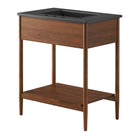 Modway - Zaire 30" Vanette de salle de bain - Noir noyer-Placage de grains de bois