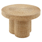 Modway - Ainsley 32 pouces Rotin naturel rond Table basse - Naturel-Rotin naturel