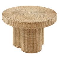 Modway - Ainsley 32 pouces Rotin naturel rond Table basse - Naturel-Rotin naturel