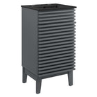 Modway - Render 18" Vanette de salle de bain - Gris Noir-Style moderne du milieu du siècle