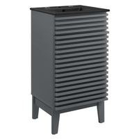 Modway - Render 18" Vanette de salle de bain - Gris Noir-Style moderne du milieu du siècle