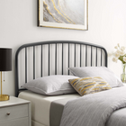Modway - Nova Métal Tête de lit King - Gris-Construction en fer revêtu de poudre