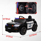 Qaba - Voiture de police électrique 12 V pour enfants avec télécommande - Noir-La suspension à ressort et le démarrage lent améliorent la douceur de la conduite 