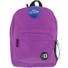 BAZIC Products - Sac à dos classique 17 po violet, paquet de 2-Bretelles et poignée de transport confortablement rembourrées et réglables