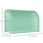 Outsunny - Serre adossée murale à entrée directe-Structure en acier renforcé et revêtu de poudre pour une utilisation durable  
