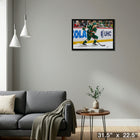 Matt Boldy 20x29 Wild Skating-H - Toile encadree - 31" x 22"-Prêt à accrocher - livré entièrement assemblé