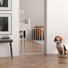 PawHut - Porte pour chien extra large 30"- 34" L avec système de verrouillage double - Blanc-Porte ouvrable dans les deux directions
