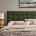 Modway - Emily Tissu tapis Tête de lit King Size, Feuillage-Quatre positions de montage