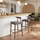 Zuo - Tuzka Tabouret de bar - Gris/Espresso - Ensemble de 2-Assemblage requis