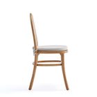 Manhattan Comfort - Lot de 4 chaises de salle à manger Paragon 44,5 cm style industriel chic, rembourrées, coloris Nature et Avoine-Coussin de siège en option inclus pour plus de confort