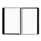 Blueline - 2027 Agenda quotidien avec reliure spirale et couverture souple à texture imitation lézard – 8 po x 5 po – Noir-Espace pour notes sur chaque page avec sommaire des dépenses à la fin de chaque mois