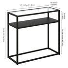 Hudson&Canal - Table d'appoint rectangulaire Ada 24 po de largeur - Bronze noirci-9