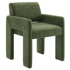 Modway - Daven Tissu Chaise de salle à manger rembourrée in Feuillage-Fauteuil polyvalent pour salle à manger
