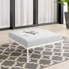Modway - Harmony Sunbrella Terrasse extérieure Aluminium Ottoman in Gris-Rembourrage en mousse dense confortable
