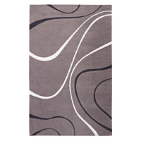 Modway - Therese Tourbillon abstrait Tapis de 5 pi l x 8 pi L - Noir charbon et ivoire-Tapis Abstract Swirl