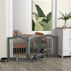 PawHut - Barrière pour animaux autoportante avec 2 pieds de support - gris clair-Deux supports supplémentaires pour une stabilité accrue 