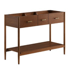 Modway - Zaire 48" compatible double évier Armoire de toilette de salle de bain (lavabo non inclus) - Noyer-MDF et caoutchouc