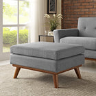 Modway - Engage Tissu rembourré Ottoman - Gris d’attente-Modernisme du milieu du siècle