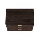 Manhattan Comfort - Evelyn 32" Table de nuit moderne à 3 tiroirs - Marron - Lot de 2-20 po L x 32 po l x 24 po H