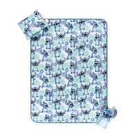 Jay Franco - Set de voyage 3 pièces - Stitch-Préparez-vous à voyager dans le confort avec le set de voyage 3 pièces Stitch, comprenant une couverture douillette, un coussin ami et un coussin pour la tête
