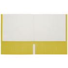 Staples - Porte-document à deux pochettes - format lettre - jaune-Peut contenir jusqu'à 100 feuilles de papier de format lettre (50 par pochette)