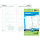 Day-Timer - Recharge d’agenda mensuel (2 pages par mois) 2027 - format portable - 6 3/4 po H x 3 3/4 po l - anglais-Affichez votre mois entier à la fois sur deux pages, avec une liste rapide des tâches à droite