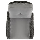Manhattan Comfort - Fauteuil à bascule traditionnel d'extérieur Fruttuo 75 cm (29,52") - Gris mélangé-Structure en acier enveloppée de rotin en PVC parfaite pour l'extérieur