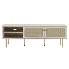 Modway - Cambria 60 po Meuble TV, Blanc-Capsules de pied non marquées