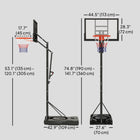 Soozier – Panier de basketball portatif avec panneau de 44,5 po et base remplissable-2 roues sur la base assurent un déplacement facile
