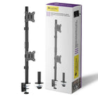 IntekView - MS200 Support de moniteur à double écran à montage sur poteau vertical-Poids: 6,28 lb