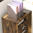 Vinsetto - Armoire à dossiers 2 tiroirs format lettre/A4 avec serrure - brun rustique-Montage requis 
