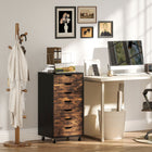 Vinsetto - Armoire de classement mobile Letter/A4 avec tiroirs - brun rustique-7 tiroirs pour ranger vos fournitures de bureau 
