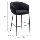 Zuo - Essen Tabouret de bar - Noir/Bronze-Garantie limitée de 3 ans