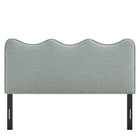 Modway - Athena Rayé Tissu tapis Tête de lit King Size, Bande bleue Spa-7