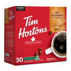 Tim Hortons - Café 100 % colombien, torréfaction moyenne foncée, capsules K-Cup - paquet de 30-Conçu pour les machines à café K-Cup de Keurig