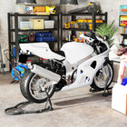 HOMCOM - Support élévateur pour motocyclette-Avec des clips de serrage supplémentaires pour réduire les oscillations et améliorer la stabilité globale
