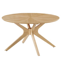 Modway - Crossroads Manche Bois Table basse - Chêne-Table basse moderne du milieu du siècle