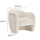 Modway - Compose Performance Velvet Chaise d’accent - Alabaste-Rembourrage résistant aux taches