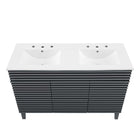 Modway - Render 48" Meuble de salle de bain à double lavabo - Gris blanc-9