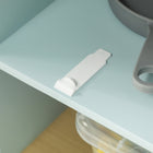Qaba - Cuisine de jeu pour enfants avec cuisinière, micro-ondes, four, boutons rotatifs - bleu-Robinet et évier pour apprendre aux enfants les gestes de nettoyage 