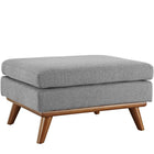 Modway - Engage Tissu rembourré Ottoman - Gris d’attente-Ottoman rembourré