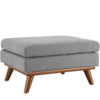 Modway - Engage Tissu rembourré Ottoman - Gris d’attente-Ottoman rembourré