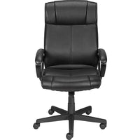 Staples - Fauteuil de direction Turcotte Luxura, dossier élevé, noir-Rembourrage moelleux sur le siège, le dossier et les accoudoirs offrant un confort supérieur