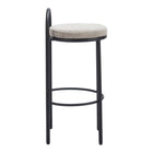 Zuo - Sisal Tabouret de bar - Tweed beige - Ensemble de 2-Dimensions: 15,7 po L x 17,3 po L x 34,6 po H
