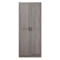 Manhattan Comfort - Placard de rangement moderne Hopkins à 7 étagères, 29,61 po - Gris-Armoire moderne autoportante à 1 section avec compartiments de rangement pour chambre et usage de stockage